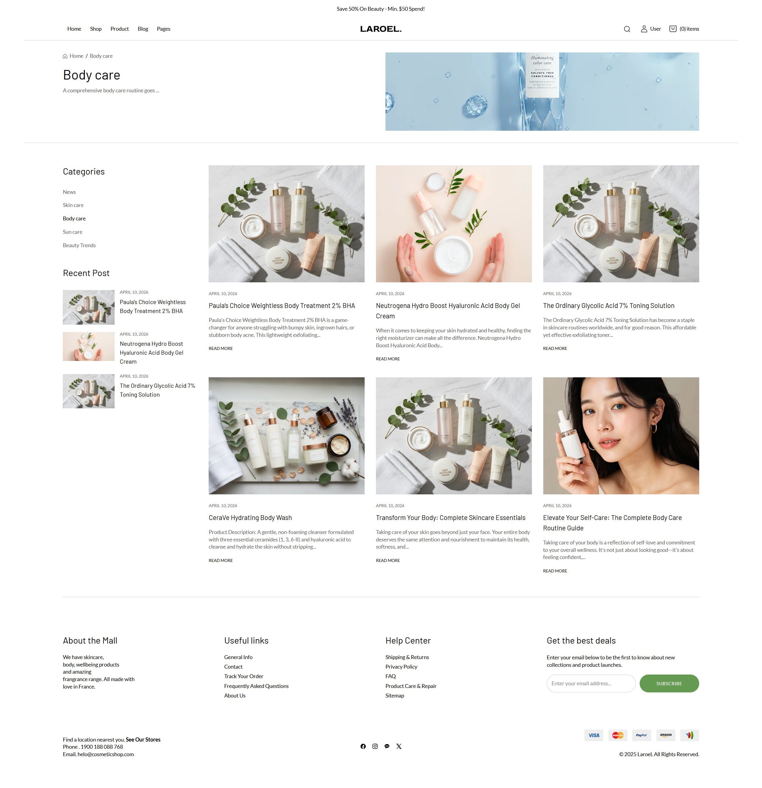 Blog detail page
